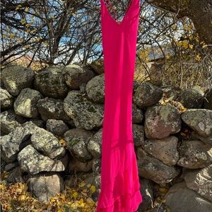 Vibrant Fuchsia Maxi Dress